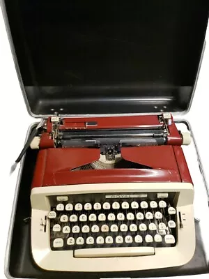 Vintage Royal Custom II Typewriter Lovely Red Finish W/ Case • $50