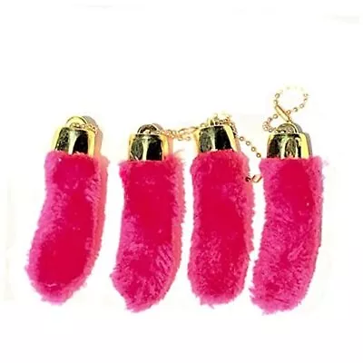 Artificial Pink Rabbit Rabbits Foot Keychain 4 Pieces  • $19.52