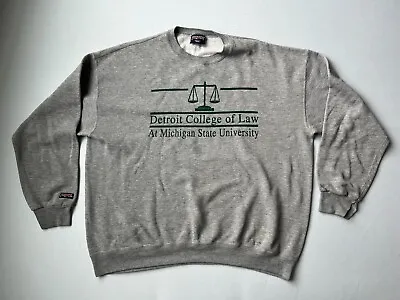 Vintage Detroit College Of Law Michigan State Sz 2XL Crewneck Sweatshirt MADE US • $21.95