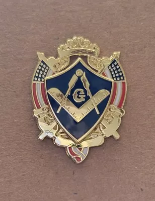 Masonic Crest Mason Lapel Pin • $6