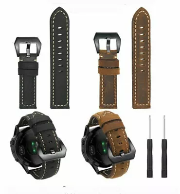  Leather Soft Strap Watch Band For Garmin Forerunner 935 / Approach S60 S62 • $17.99