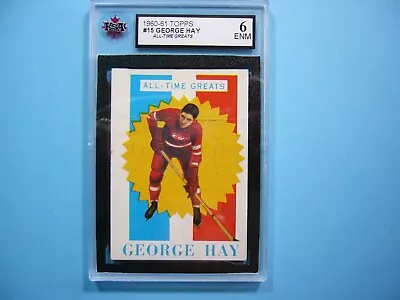 1960/61 Topps Nhl Hockey Card #15 George Hay Atg Ksa 6 Ex/nm Sharp 60/61 Topps • $89.99