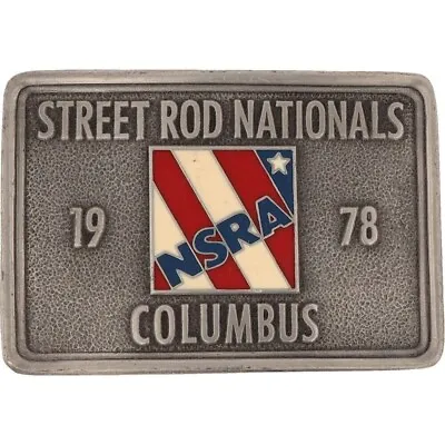 Nsra National Street Rod Association Hot Muscle Car Show 70s Vintage Belt Buckle • $85