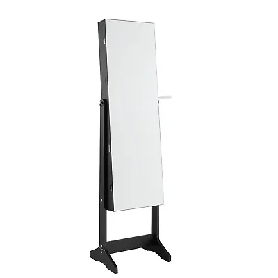 Freestanding Jewelry Armoire Lockable Jewelry Mirror Cabinet W/3-Color Led Light • £79.95