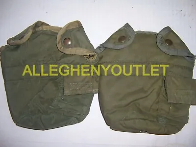 2 Pcs Genuine US Military OD ALICE CANTEEN COVER 1QT CARRIER POUCH W CLIPS VGC • $7.85