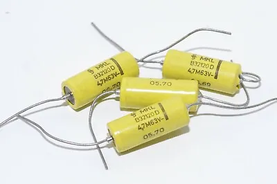 4x Vintage MKL Capacitor Siemens Type B32120D 4.7 μF / 63V Capacitor NOS • $24.67