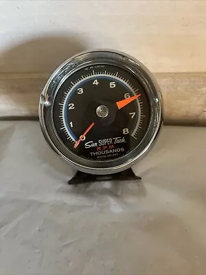 Vintage 1960's Sun Blue Line 12Volt 8 Cylinder 8K Tachometer - Tested Working • $150