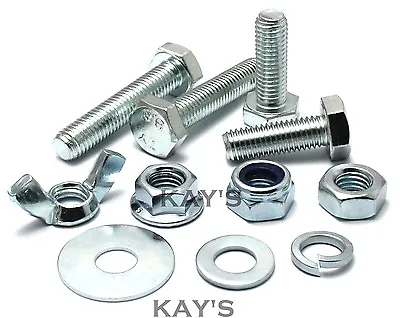 £5.42 • Buy Select M12 Fully Threaded Bolts,nuts Or Washers High Tensile Zinc Plated Screws