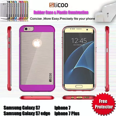 $4.99 • Buy IPhone 7/7 Plus/6/6 Plus/S7/S7 Edge Apple/Samsung Iphone Case W FREE PORTECTOR