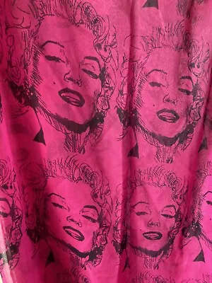 Marilyn Monroe Pink Sheer Scarf 21” X 60” • $4