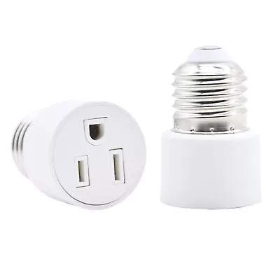 Light Socket To Plug Adapter 3 Prong E26/ E27 Light Bulb Outlet Adapter • $8.27