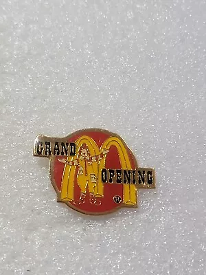 McDonalds 'Grand Opening' Vintage Enamel Lapel Pin Ronald Single Clutch Back • $12.99