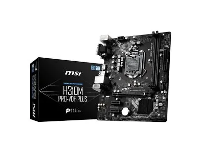 MSI PRO H310M PRO-VDH PLUS LGA 1151 Intel H310 DDR4 HDMI MATX Intel Motherboard • $68.99