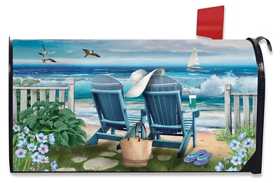 Seaside Escape Summer Magnetic Mailbox Cover Nautical Standard Briarwood Lane • $17.97