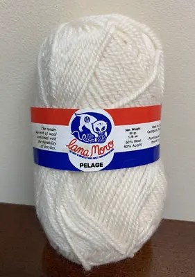 Brand New -  Lana Moro Pelage Wool Acrylic Yarn Skein Color 904 Off White • $5