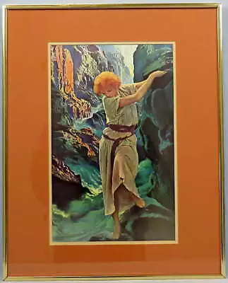 Vintage Maxfield Parrish The Canyon House Of Art NY Print Matted Framed • $125