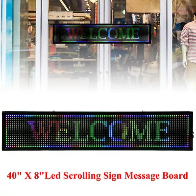 LED Scrolling Message Board 40*8*2 In P10 7 Color Programmable Scrolling Sign  • $72.20