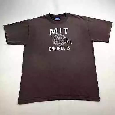 Vintage MIT T-Shirt Adult Large Brown Massachusetts Institute Of Technology 90s • $17.99