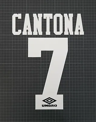 £10.20 • Buy CANTONA #7 1992-1996 Player Size Premier League White Nameset Manutd