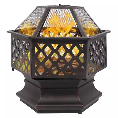 Wood Burning Fire Pit Outdoor Heater Backyard Patio Stove Fireplace Backyard • $69.99