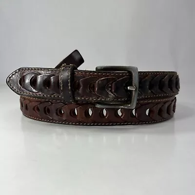 Brown Genuine Leather Dress Belt - Made In Turkey - Men's Size 40 • $14.40