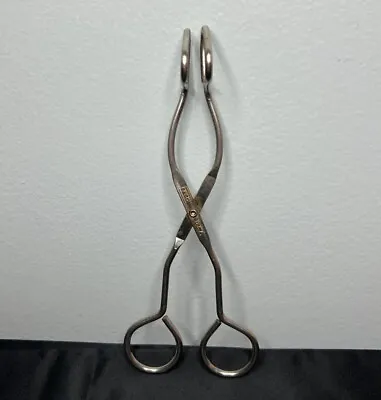 Vtg Ekco Kitchen Tongs 8  Silver Classic Cooking Baking Kitchen Utensil Tool USA • $12