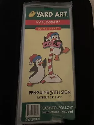 Christmas Yard Art Do It Yourself Vintage Wood Patterns Penguin With Box • $7