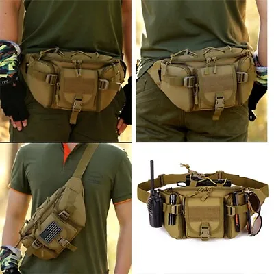 Tactical Fanny Pack Bumbag Waist Bag Military Hip Belt Outdoor Hiking Fishing • $13.49