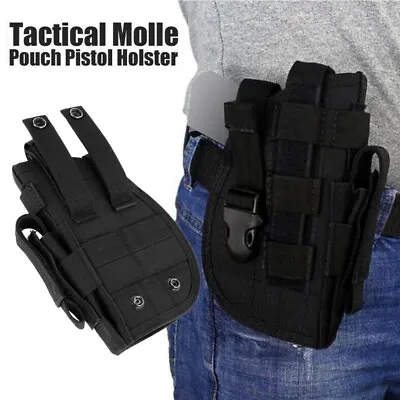 Military Army Tactical Pistol Gun Molle Belt Holster Right Handed Pistol Holster • $12.98