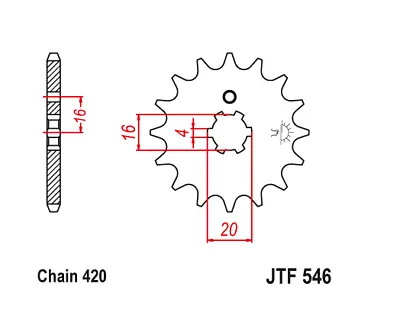 JT Front Sprocket 14 14T Tooth KX100 KX60 KX65 KX80 KX85 PW80 TTR 110 50 90 • $13.36