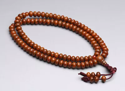 0.8mm Tibetan Buddhist 108 Red Bodhi Prayer Beads Necklace Mala Abacus Bead • $15.99