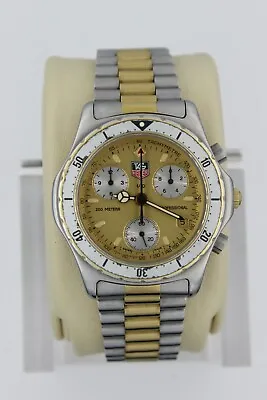 Tag Heuer 2000 CE1121.BB0304 Gold Watch Mens Chronograph 2-Tone 575.406 Silver • $500