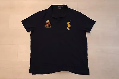 Polo Ralph Lauren Short Sleeve Polo Shirt Men Size XXL Custom Slim Fit Blue • $19