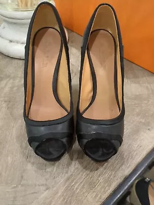 L.A.M.B. Gwen Stefani Shoes Womens US 6.5M Pumps Heels Leather Platform Peep Toe • $20