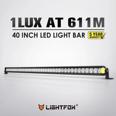 $139.95 • Buy LIGHTFOX 40 Inch Osram Slim LED Light Bar Offroad Spot Flood 4x4 Driving Lights