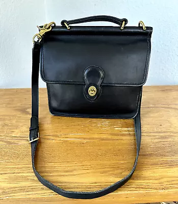 Vintage COACH WILLIS Leather Crossbody Bag Handbag 9927 USA Brass Hardware • $125