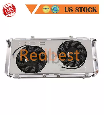 2 ROW RADIATOR+SHROUD+FAN FIT 1991-1995 TOYOTA MR2 3SGTE Turbo Coupe L4 2.0L GAS • $125.89