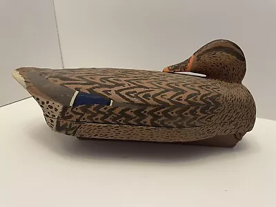 Mallard Hen Duck Decoy 13 Inch Hand Carved And Painted Vintage • $19.95