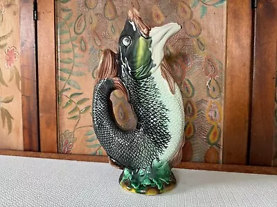 Antique Staffordshire Majolica Fish Pitcher By Thomas Forester & Sons • $325