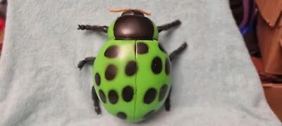 LARGE PLASTIC GARDEN ORNAMENT GREEN LADYBIRD 20cm Long • £2.49