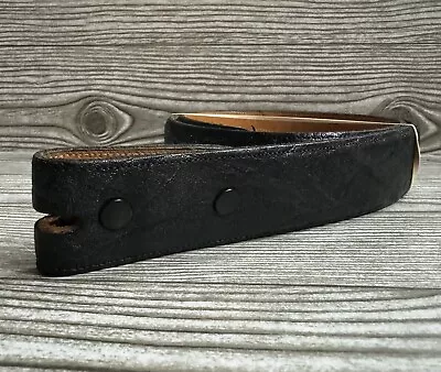 Rios Of Mercedes Bootmaker Black Leather Belt  No Buckle  Size 38 • $99.96