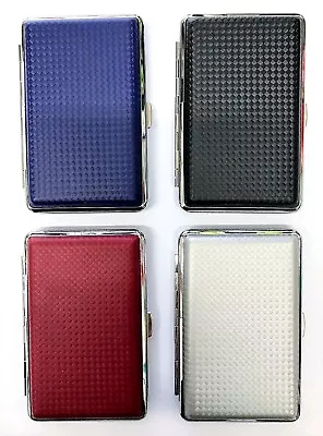 £4.99 • Buy SUPER KING Size Cigarette Case LEATHER EFFECT Pattern Holds 12-14  Cigarettes