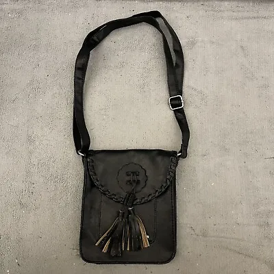 MOSSIMO SUPPLY CO. Fringe Tassel Non-Leather Sling Crossbody Strap Bag - Black • $14.99