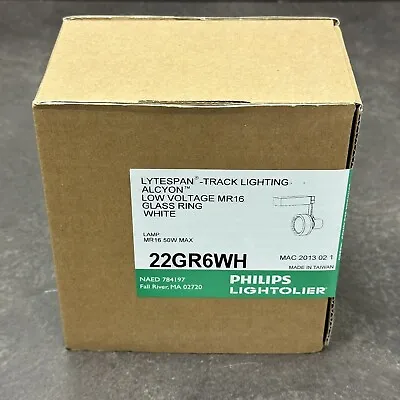 Lightolier Lytespan Track Alcyon Glass Ring MR16 Matte White – 22GR6WH • $115