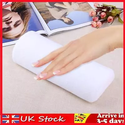 Soft Nail Art Hand Rest Pillow Cushion Washable Manicure Beauty(White) • £5.49