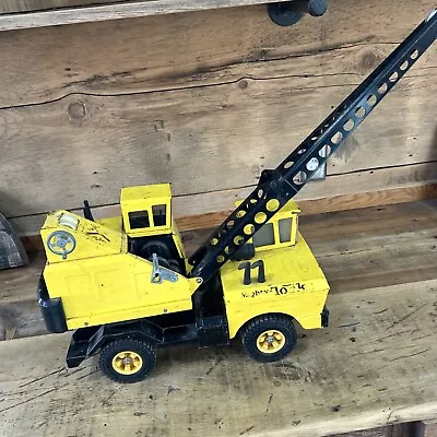 Vintage 1960’s Mighty Tonka Mobile Crane Pressed Steel USA Toy Truck • $49.95