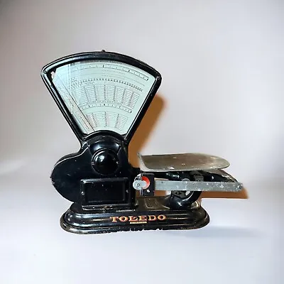 Antique Toledo Mailing Scale Black Industrial Scale • $175