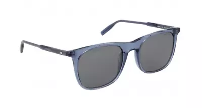 NEW MONTBLANC BLUE FRAME W Grey LENSES Square Men's Sunglasses MB0008S-004 53 • $126