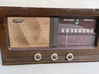 National Vacuum Tube Radio Super Head Rare Antique  Vintage Working Item JAPAN  • $234.15