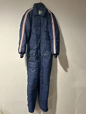 Vintage Midwest Traders Mid Century Snow Snowmobile Ski Suit Size Medium • $45